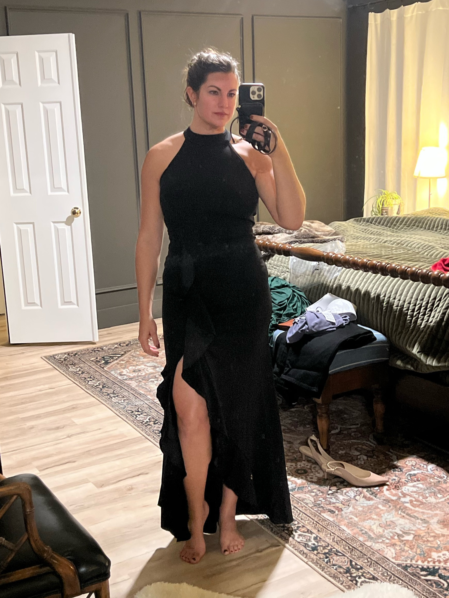 Black long fall or winter wedding guest dress

#LTKstyletip #LTKSeasonal #LTKwedding