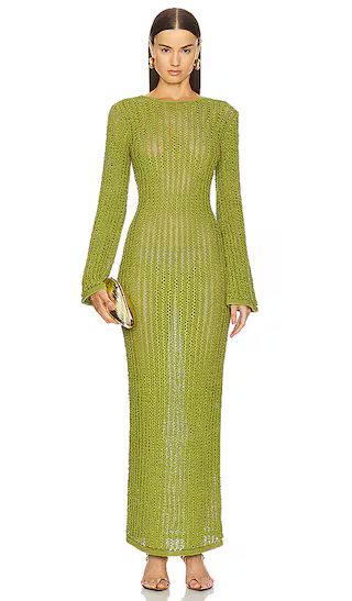 Exa Knit Dress in Sage | Revolve Clothing (Global)