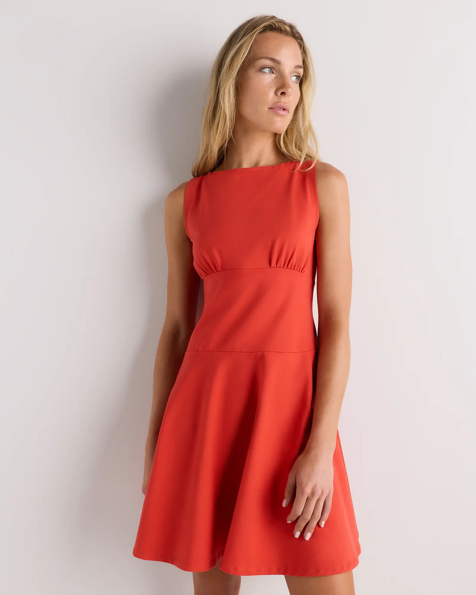 Organic Stretch Jersey Drop Waist Mini Dress | Quince