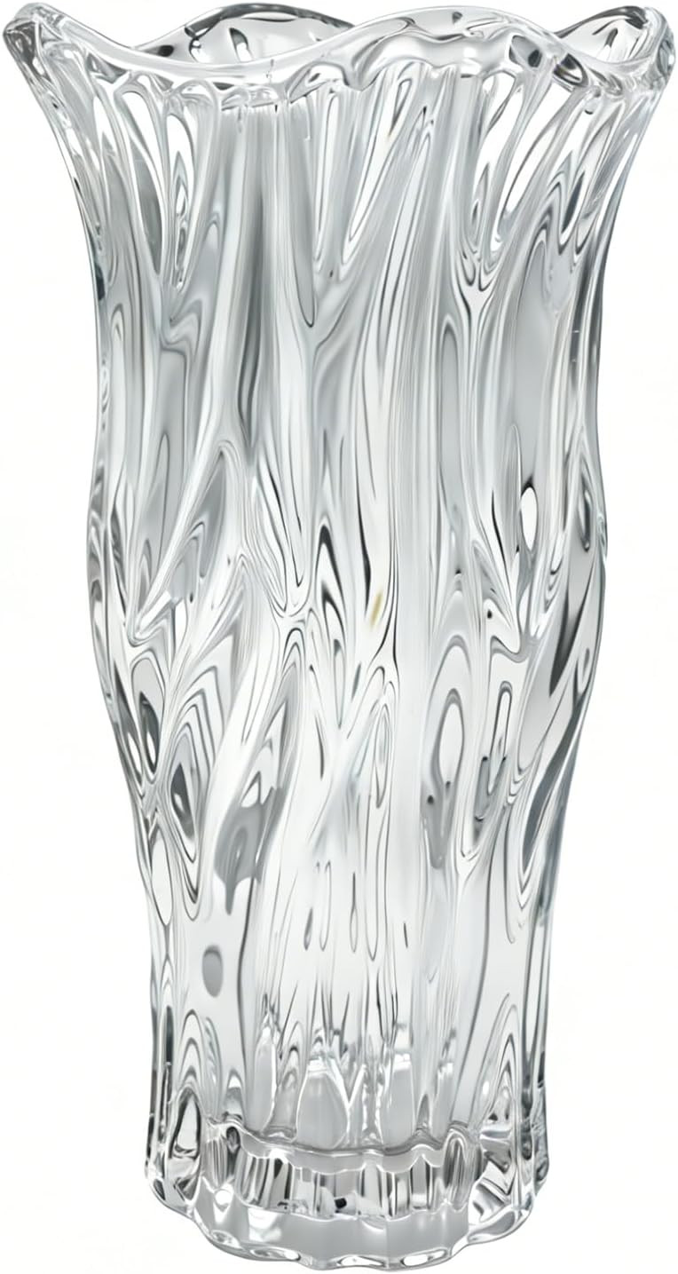 Clear Crystal Vase, 9.1 Inches Tall | Amazon (US)