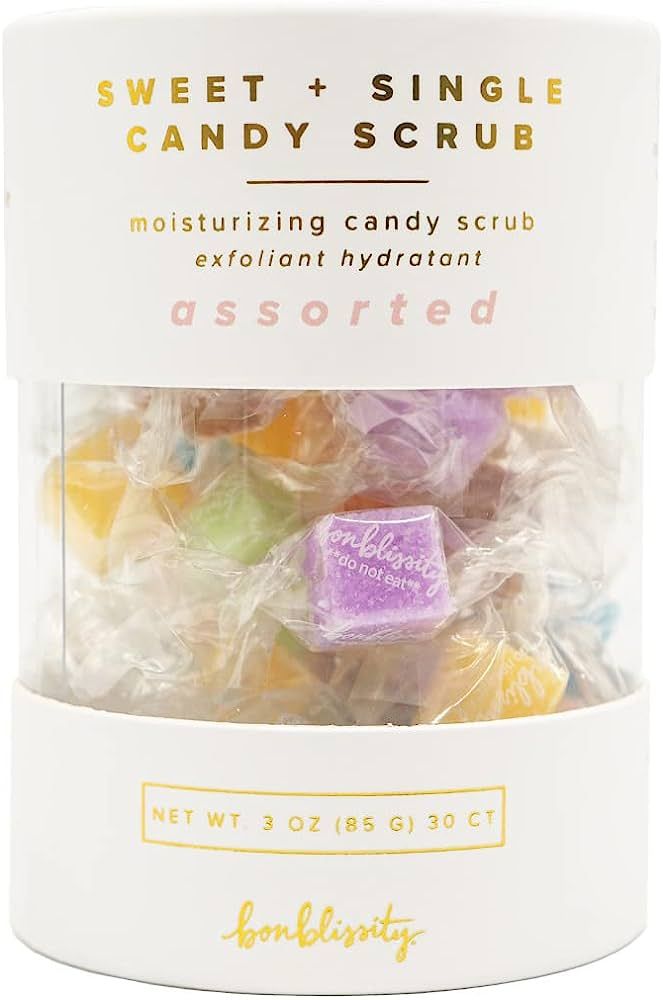 Bonblissity Sweet+Single Candy Sugar Scrub, Assorted, 30 Pcs - Exfoliating, Skin, Hands, Feet, Na... | Amazon (US)