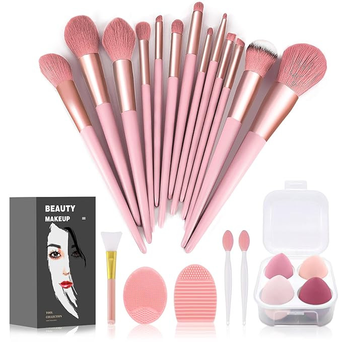 Koccido Makeup Brushes 22 Pcs Makeup Kit,Foundation Brush Eyeshadow Brush Make up Brushes Set (Pi... | Amazon (US)