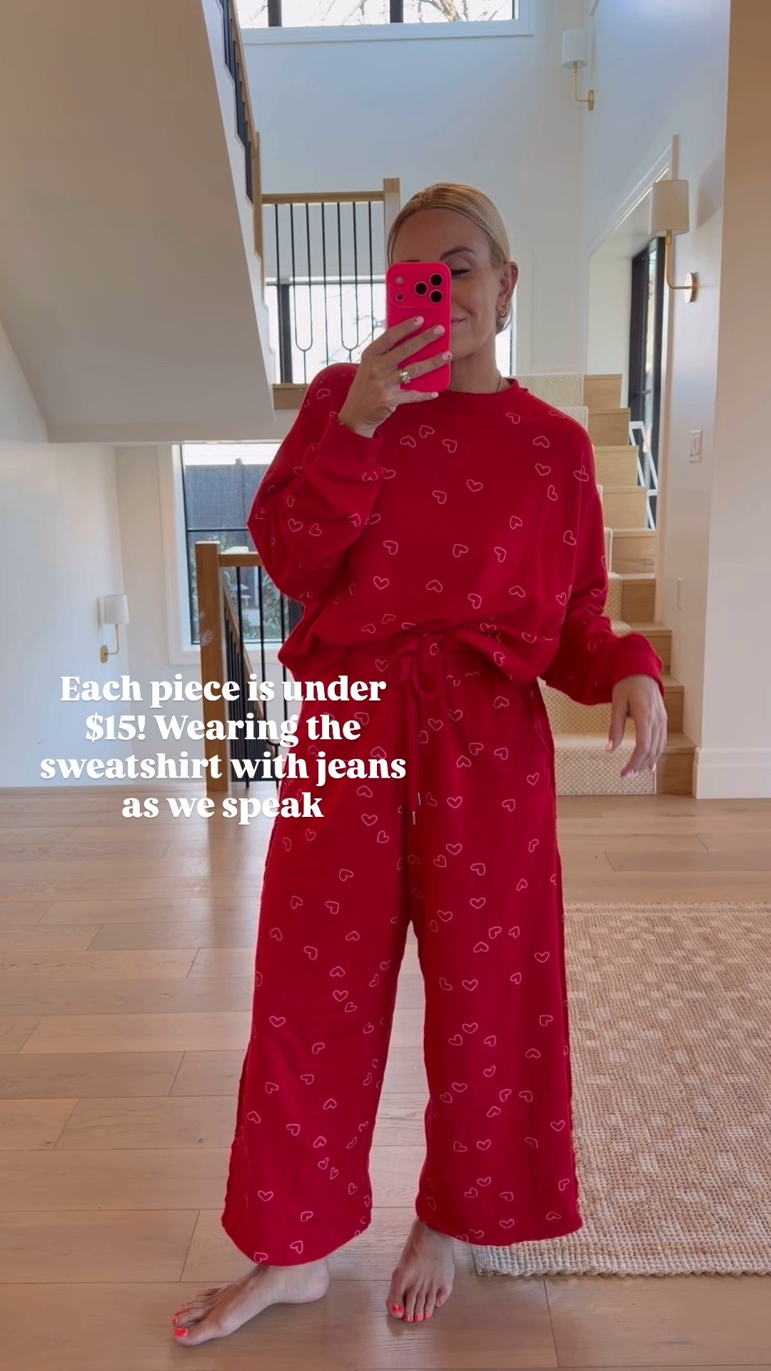 I sized up to a large in both pieces!

#LTKValentine