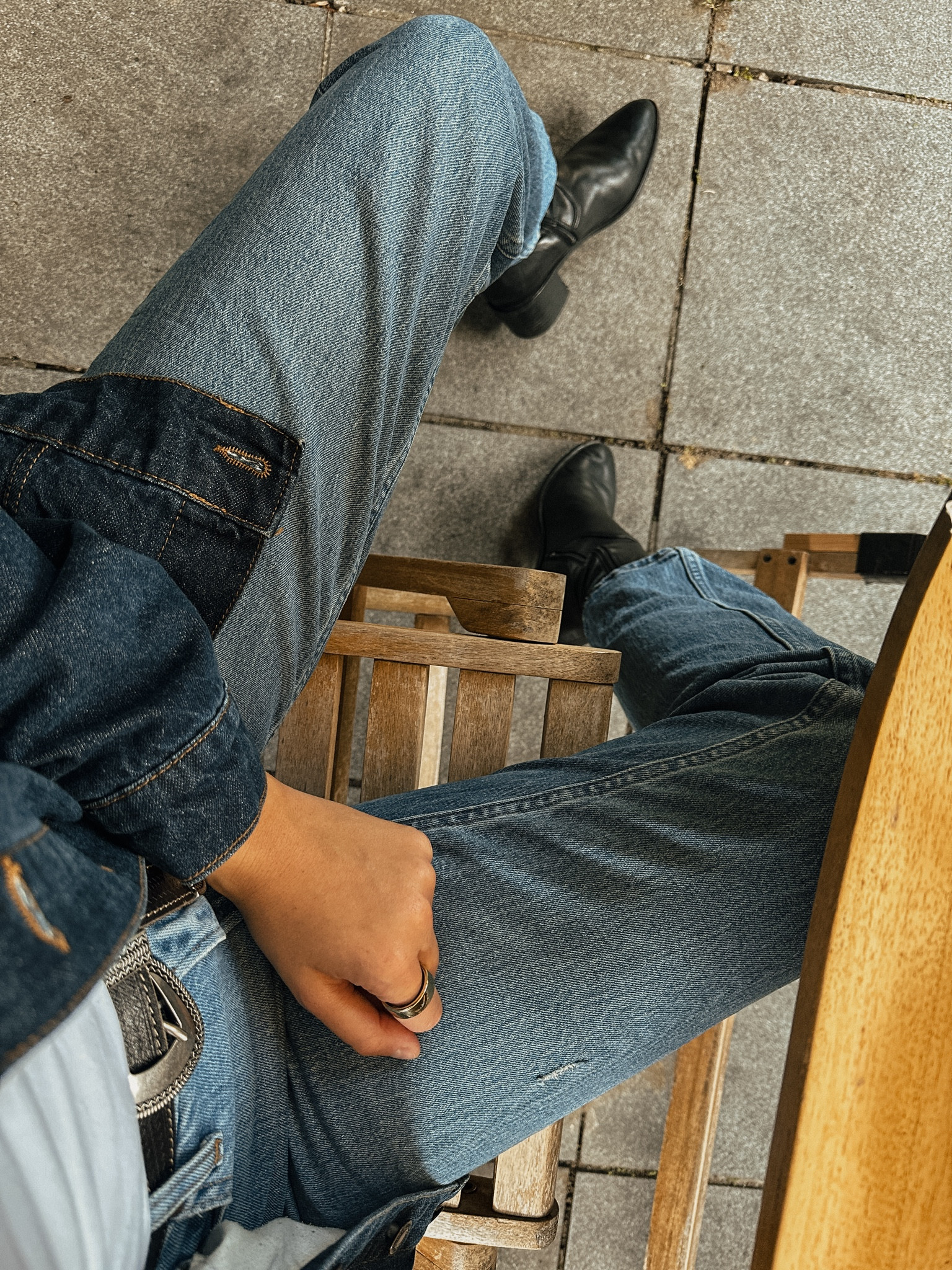 Casual double denim outfit ❤️

Gretchen wears a denim jacket in size XL for an oversized fit, 90s straight jeans in size 2, black ankle boots in size 8.5/39, white tshirt in size S, and western belt.

#LTKStyleTip #LTKFindsUnder100 #LTKFindsUnder50
