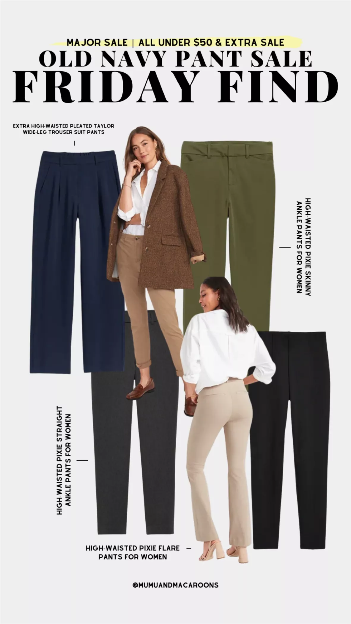 OLDNAVY HIGH- WAISTED PIXIE FLARE PANTS FOR WOMEN