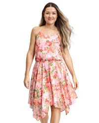 Womens Mommy And Me Sleeveless Floral Print Woven Sharkbite Hem Dress | The Children's Place