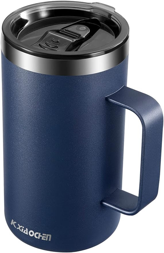KXIAOCHEN 20oz Insulated Coffee Mug with Lid, Stainless Steel Coffee Cup, Double Wall Vacuum Coff... | Amazon (US)