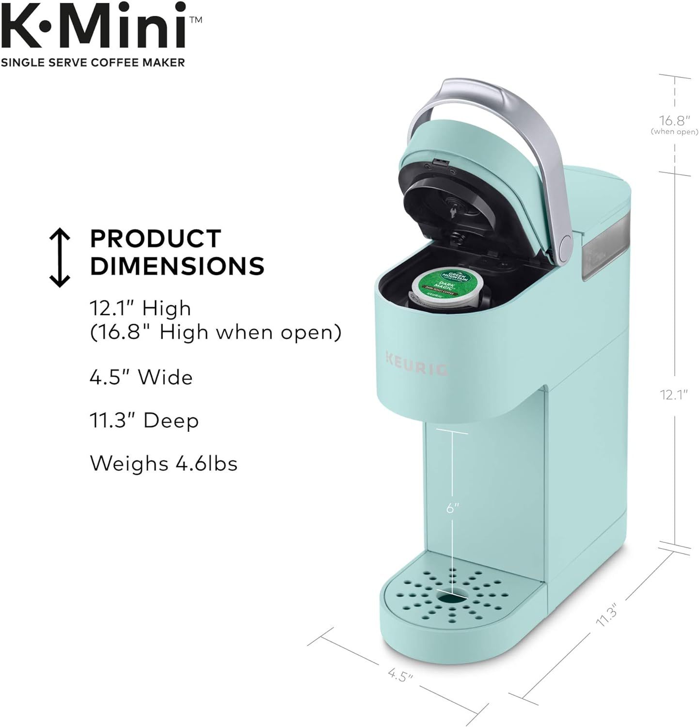Amazon.com: Keurig K-Mini Coffee Maker, Single Serve K-Cup Pod Coffee Brewer, 6 to 12 oz. Brew Si... | Amazon (US)