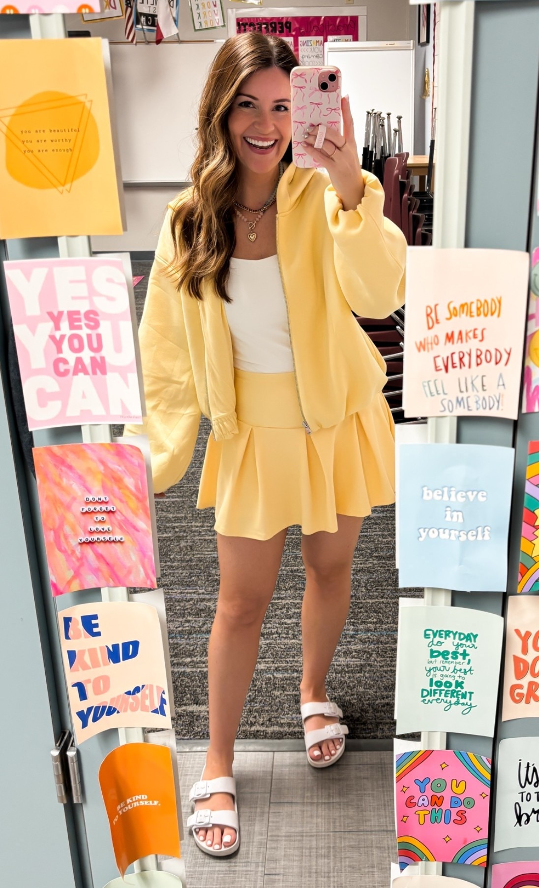 Old navy set is BUTTERY soft and super affordable!!☀️💛⭐️
Skirt//small
Tank//medium
Zip up//small

Butter yellow, matching set, look for less, old navy, tennis skirt, teacher work day

#LTKootd #LTKActive #LTKSaleAlert