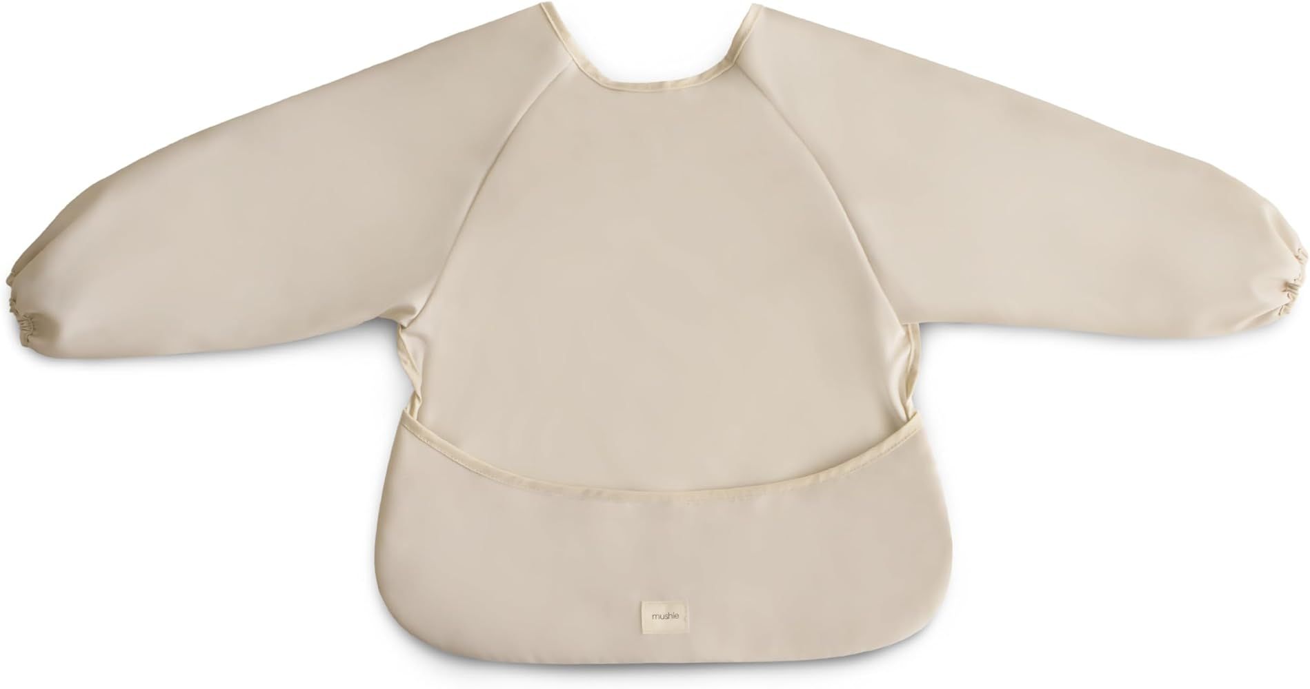 mushie Long Sleeve Baby Bib | Mess Free & Waterproof Fabric for Toddlers | Adjustable Fit for Age... | Amazon (US)