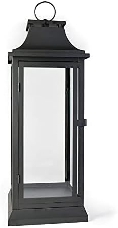 Serene Spaces Living Black Hurricane Lanterns with Clear Glass Panels, Perfect for Home Decor, Pa... | Amazon (US)