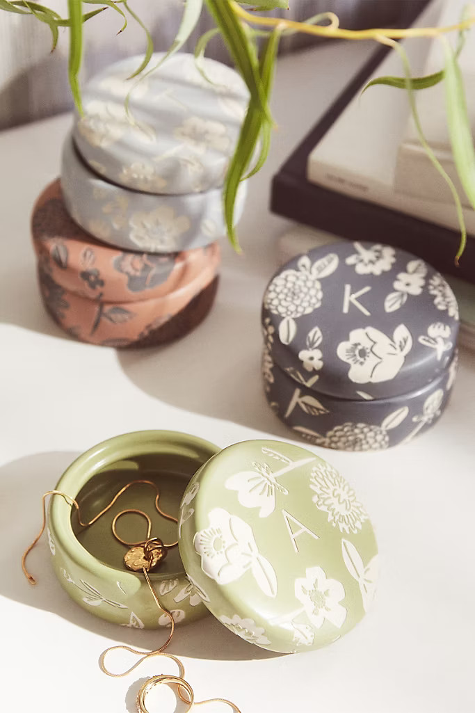 Masey Monogram Trinket Dish | Anthropologie (US)