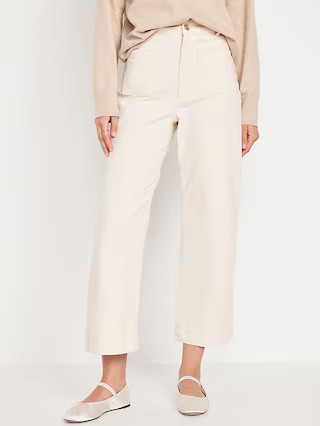 High-Waisted Cropped Wide-Leg Pants for Women | Old Navy (US)