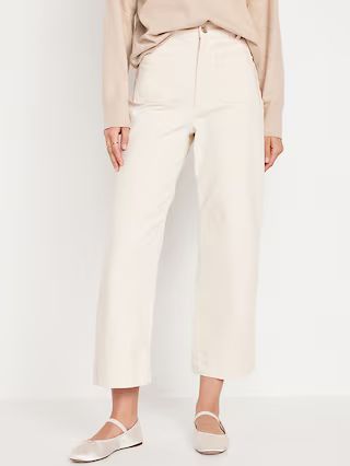 High-Waisted Cropped Wide-Leg Pants for Women | Old Navy (US)