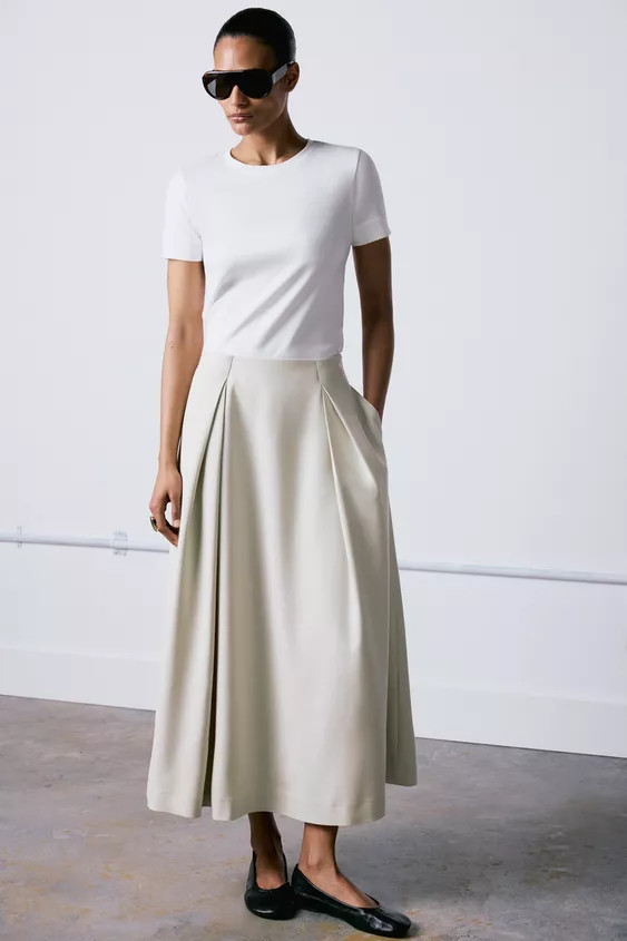 LEATHER FLAT BALLET FLATS | Zara AU