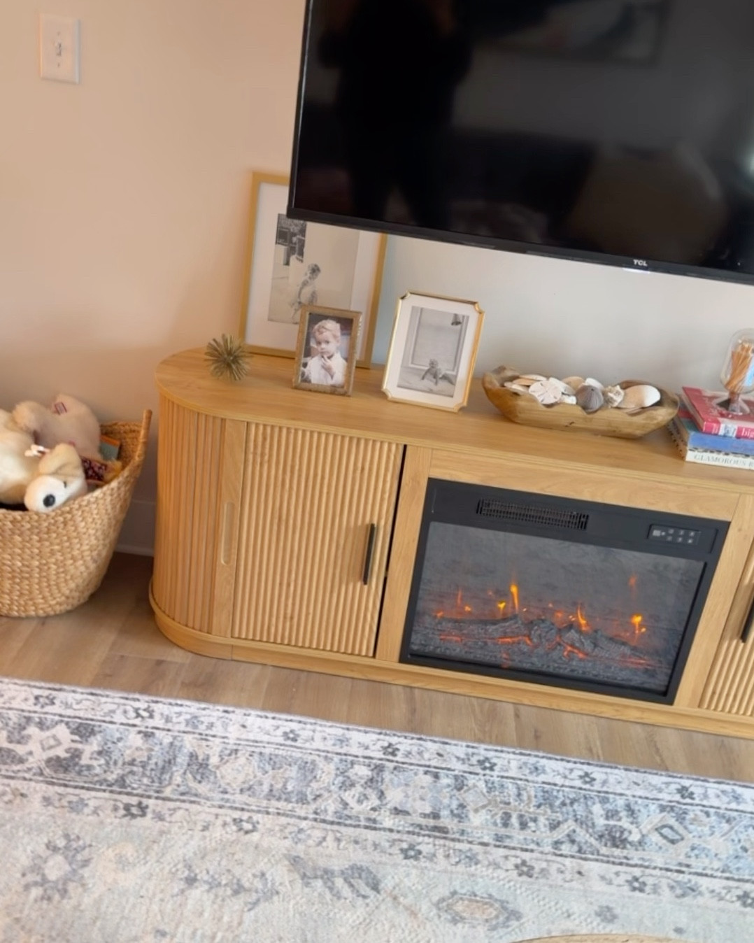 The fireplace I didn’t know I was missing in my life. It’s bringing the heat (way more than I expected) and    warmth of a cozy fire.  