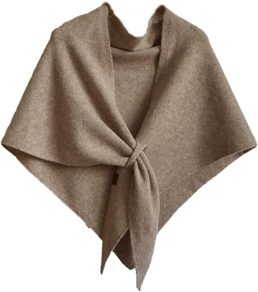 Winter Shawl Wraps Women Fleece Poncho shawls Wrap Scarf Sweater Shall Cape | Amazon (US)