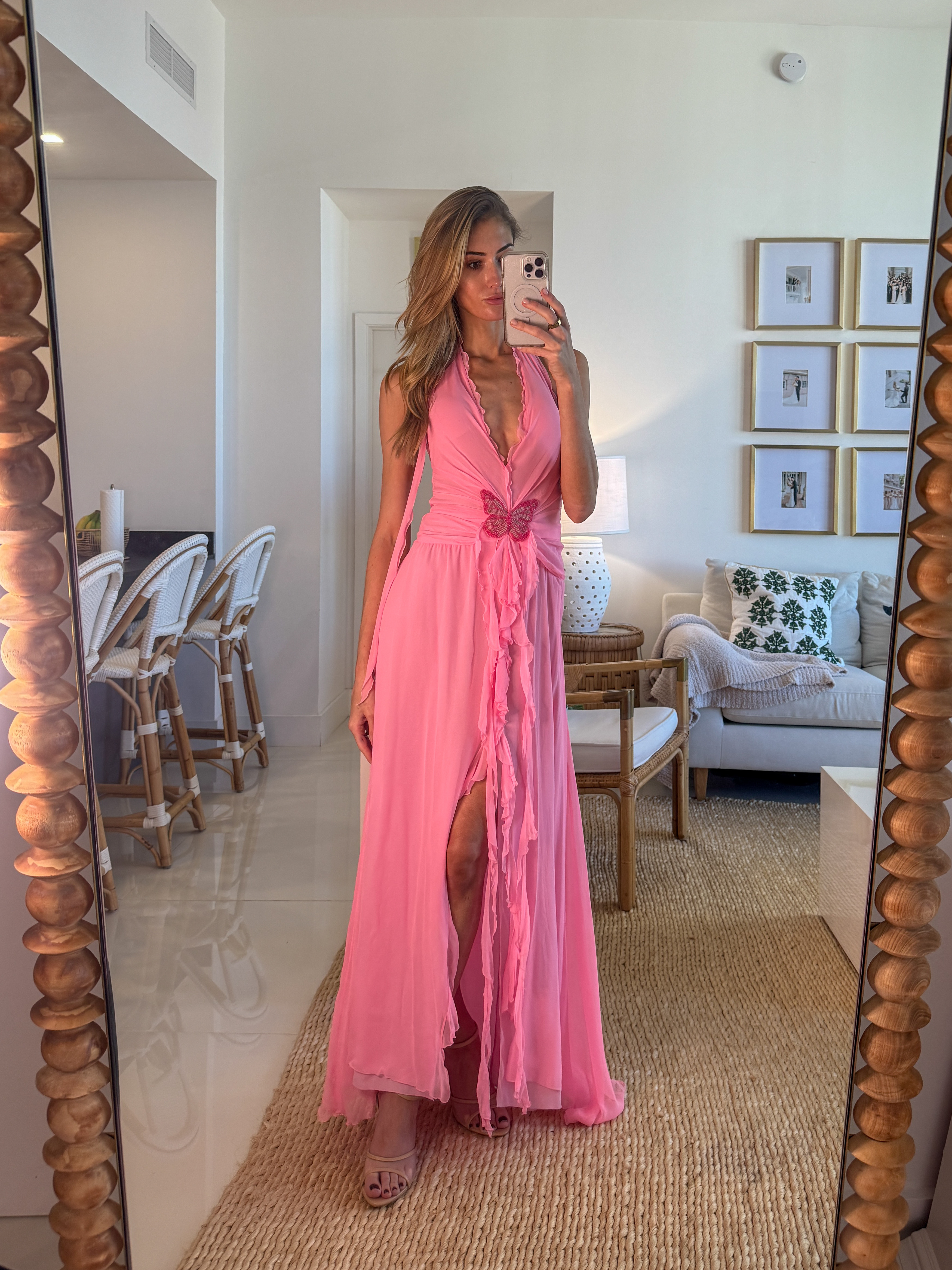 Blumarine Pink Butterfly Dress. 💫 Wearing a size 2. I'm 5'10" for reference. Tags: blumarine pink butterfly dress, blumarine pink butterfly gown, blumarine ruffle gown, blumarine butterfly gown, blumarine dress dupe, blumarine dress dupes, blumarine pink dress dupe, blumarine butterfly dress dupe, pink butterfly maxi dress, pink ruffle maxi dress, pink halter maxi dress, pink plunge maxi dress, pink slit maxi dress, pink formal dress, pink wedding guest dress, pink gala dress, pink evening gown, coquette maxi dress, y2k pink maxi dress, engagement party dress, bridal shower dress, rehearsal dinner dress, summer wedding guest dress, spring wedding guest dress, pink maxi dress, ruffle maxi dress