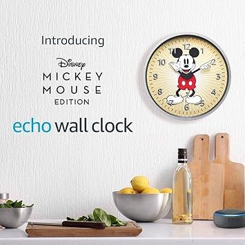 Echo Wall Clock - Disney Mickey Mouse Edition - see timers at a glance - requires compatible Echo... | Amazon (US)
