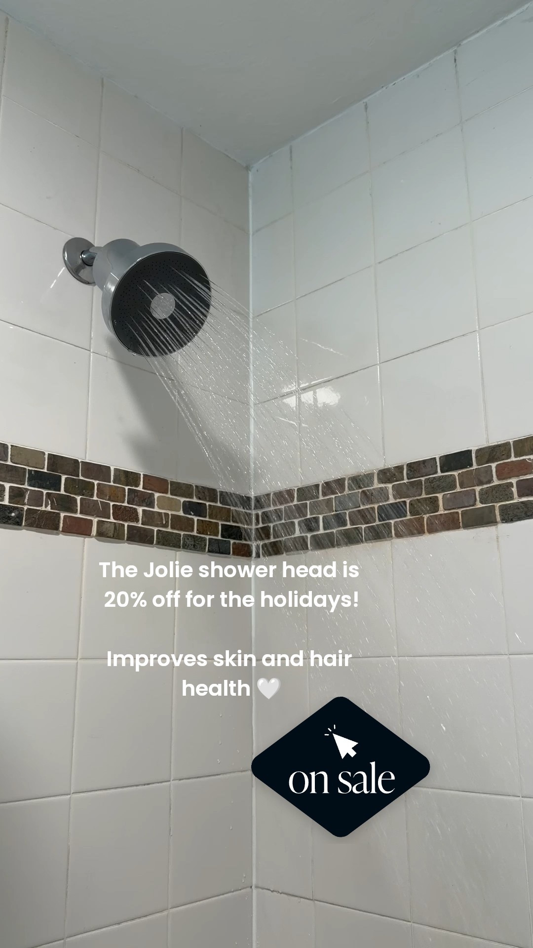 Jolie shower head is 20% off for the holidays! Improves skin and hair health by filtering out harsh chemicals and elements found in your water

Gift guides, Jolie shower head, sale alert, online sales 

#LTKGiftGuide #LTKHoliday #LTKBeauty