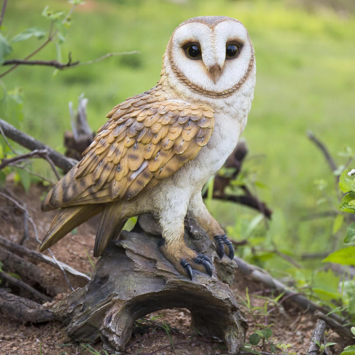 Barn Owl On Branch Statue | Wayfair North America