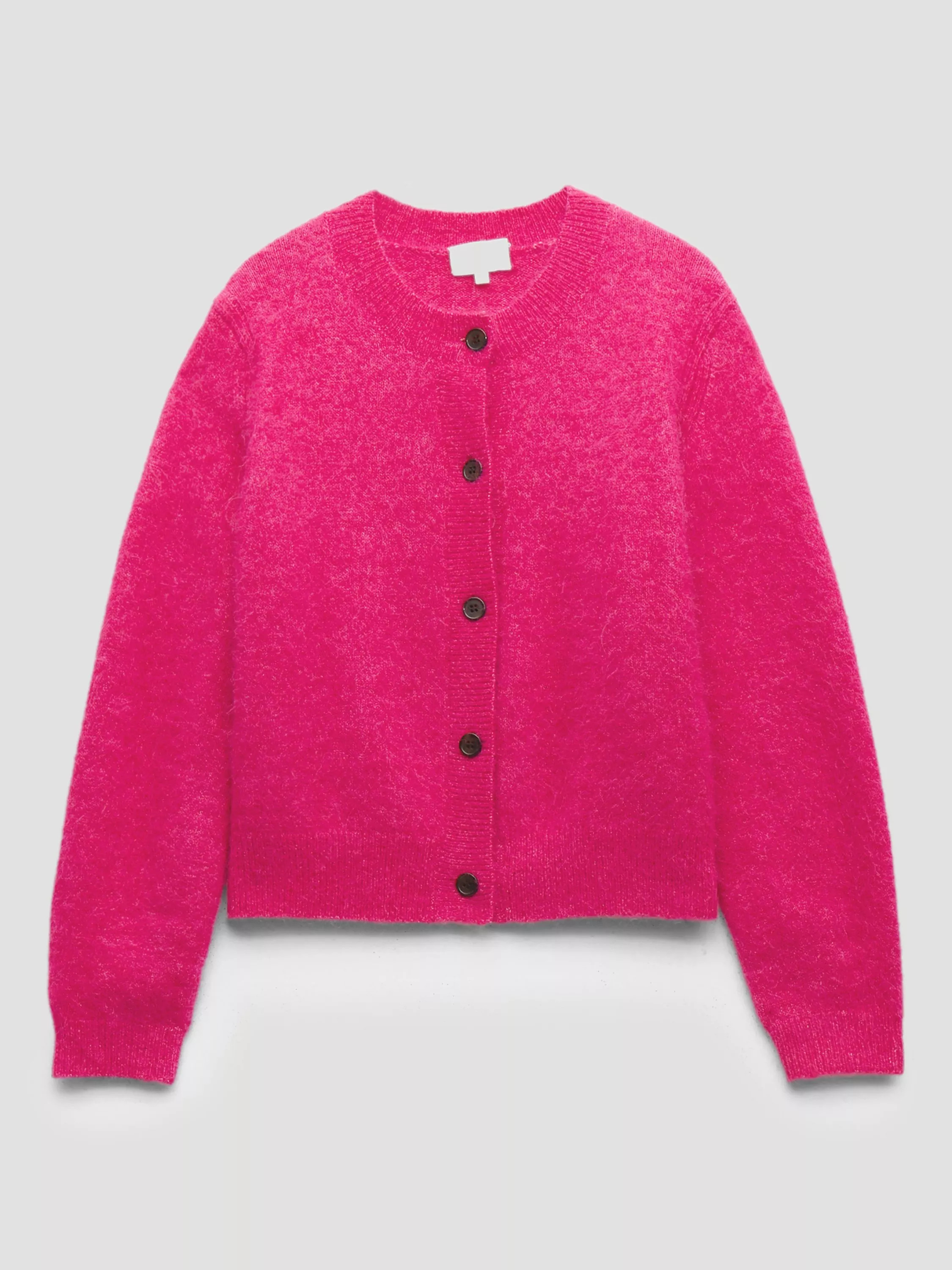 Perrin Wool Blend Cardigan, Magenta Pink | John Lewis (UK)