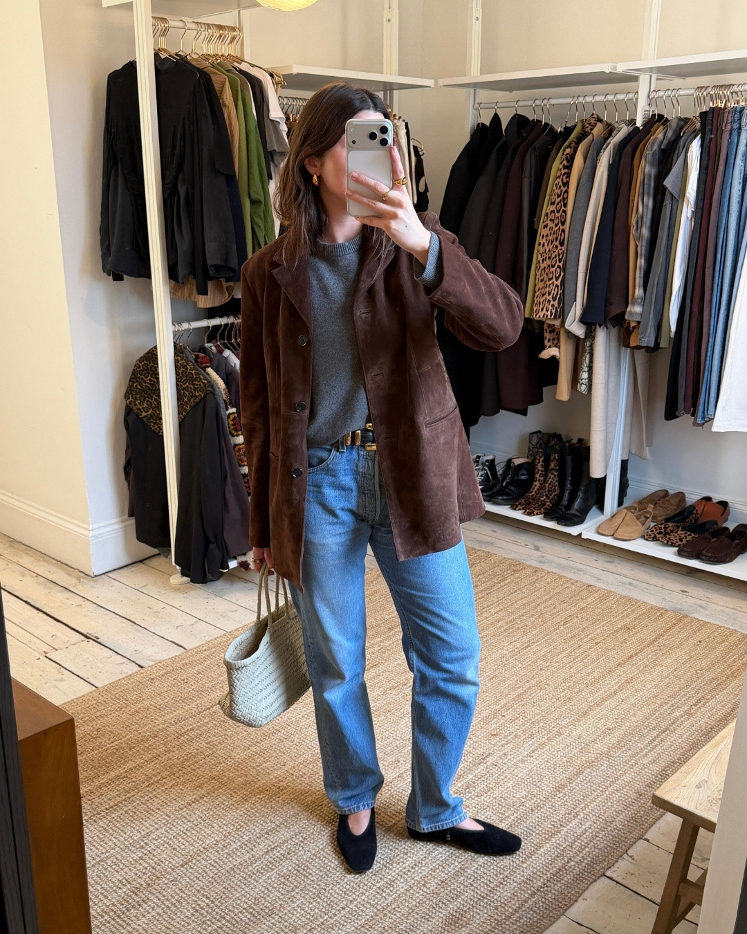 Styling my favourite grey Arket jumper with chocolate brown suede blazer (old from Arket) and blue denim

#LTKstyletip #LTKwinter