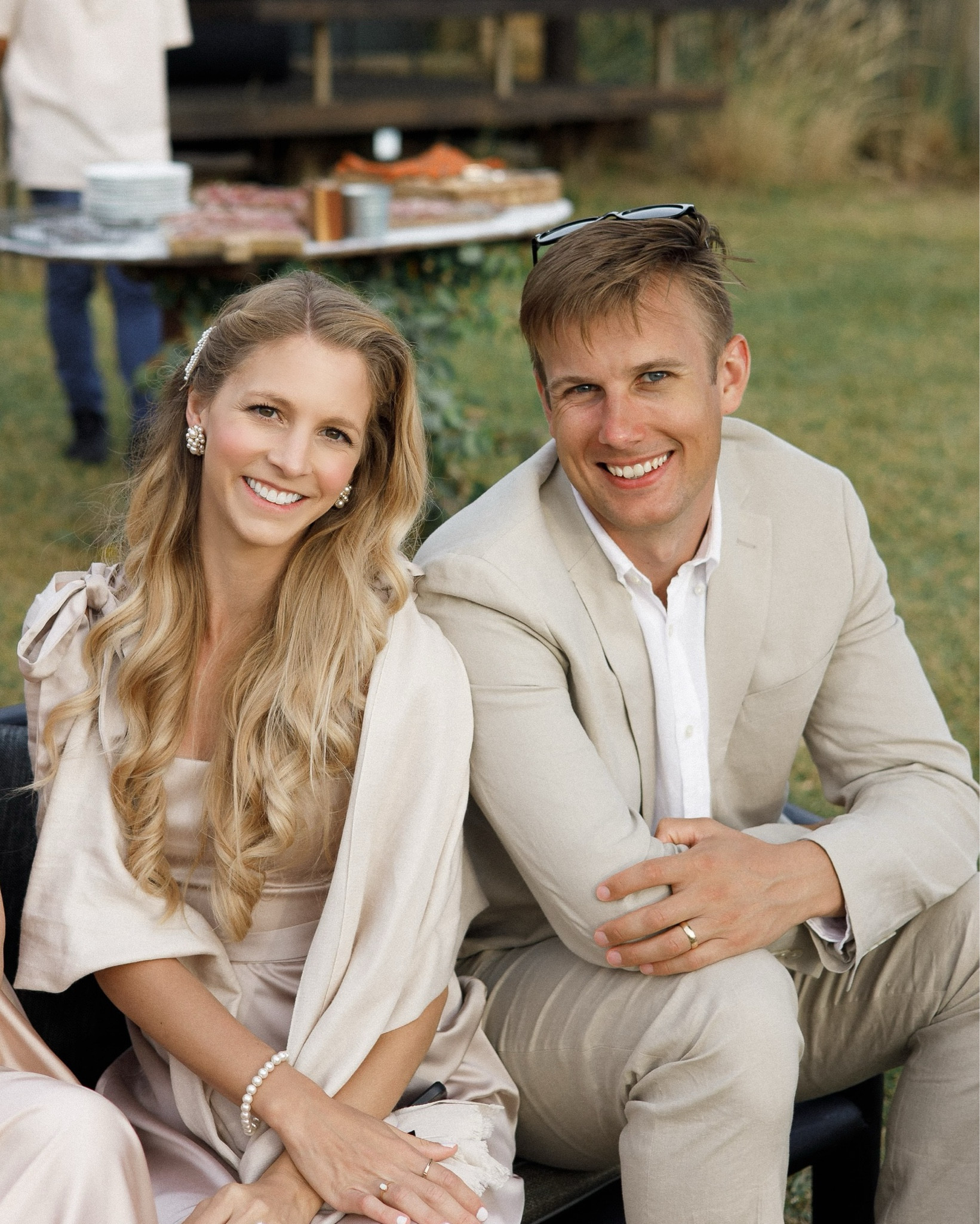 Wedding guest dress-champagne satin with shoulder ties, perfect for spring and summer; linen suit for him

Pair with pearls and a simple block heel for a classic timeless look.

couples wedding guest attire, Show me your mumu, birdy grey, men's linen suit, linen shirt, wedding guest dress, spring wedding, summer wedding, couples outfits, destination wedding, garden party outfits, dinner party, timeless style, elegant

#LTKStyleTip #LTKWedding #LTKTravel