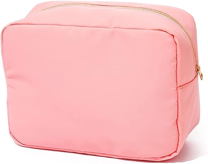 YogoRun UPDATED Super Extral Large Makeup Pouch Bag Travel Cosmetic Bag Pouch Nylon Zipper Pouch ... | Amazon (US)