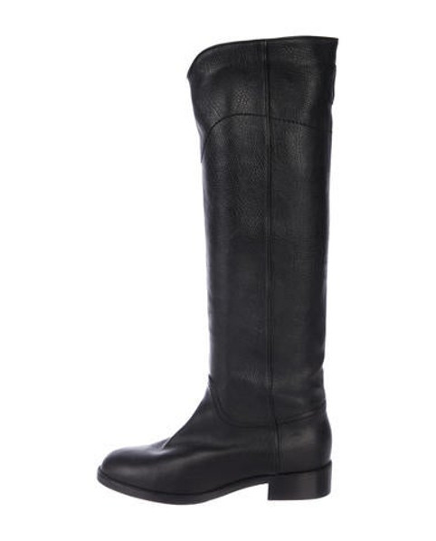 Chanel CC Knee-High Boots Black | The RealReal