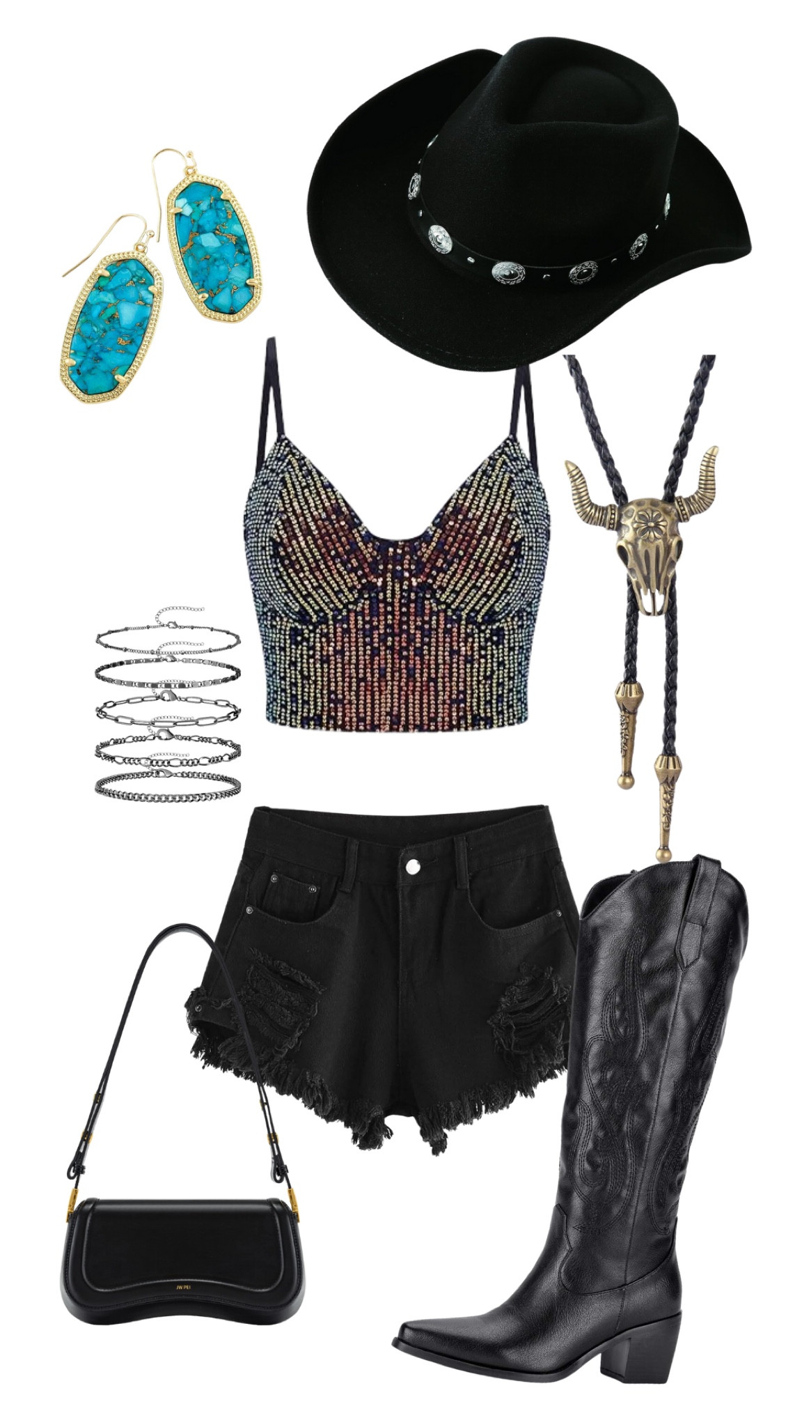 Oil slick sequin cowgirl 🖤

#LTKfindsunder50 #LTKFestival #LTKstyletip