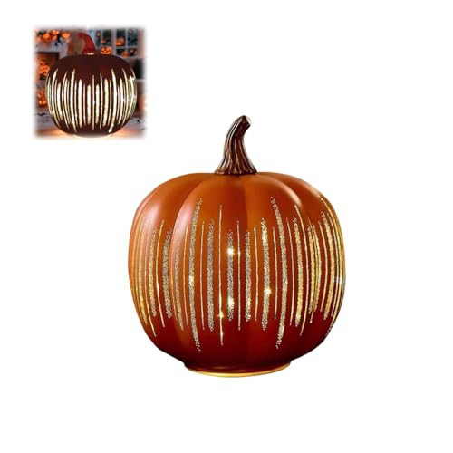 Starry Night Pumpkins, Twinkle Light Pumpkins, Illuminated Starry Night Glass Pumpkin for Fall Halloween Decorations Bedroom Hallway (Medium Size) | Amazon (US)