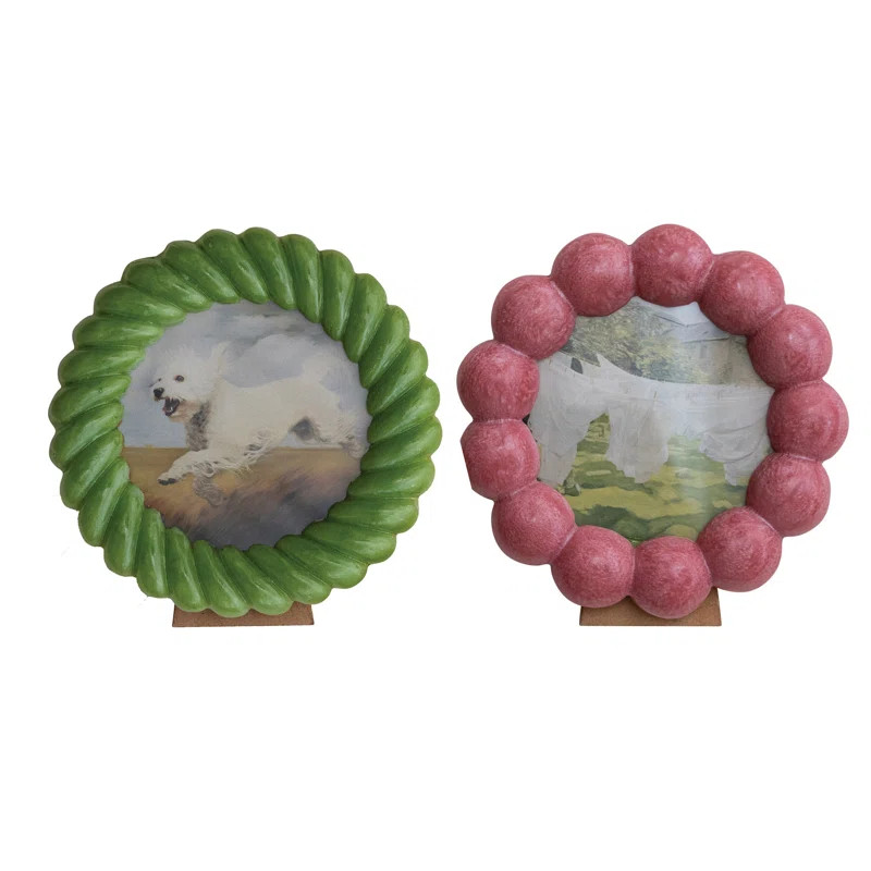Round Resin Photo Frame Set, Ball & Twisted | Wayfair North America