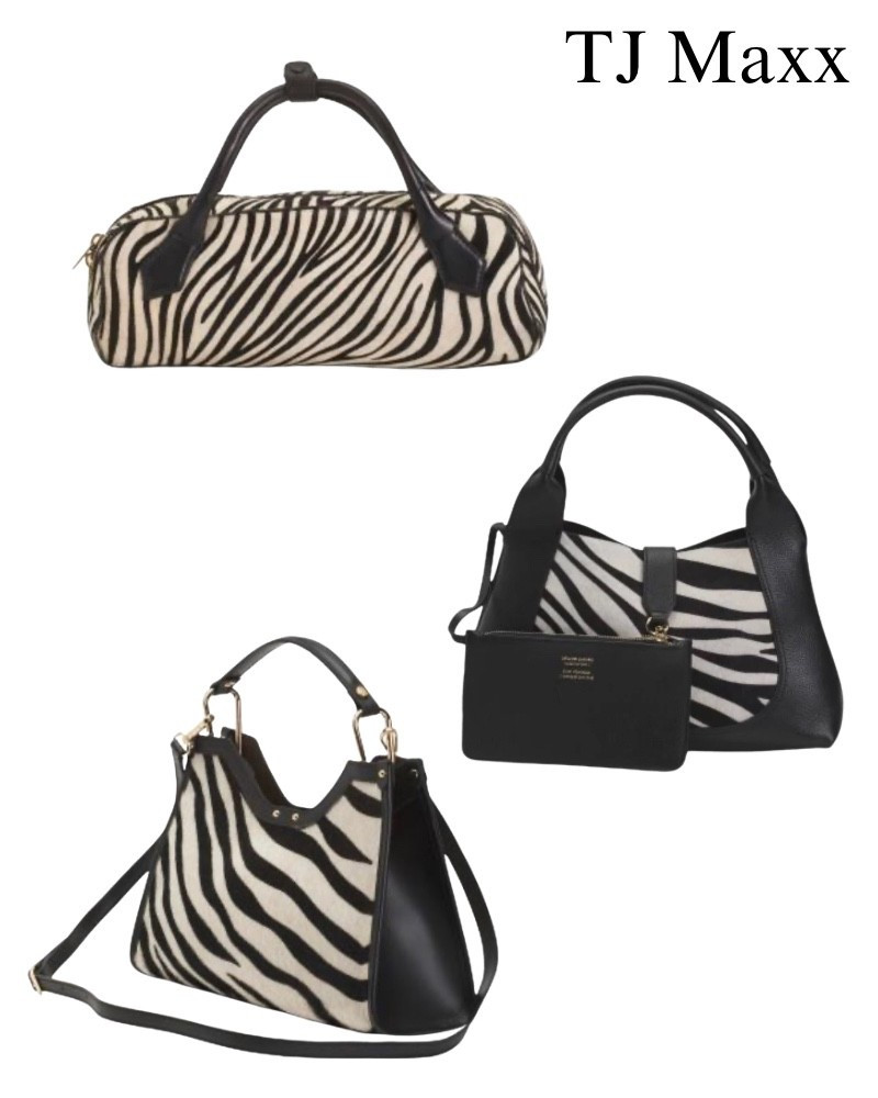 Zebra bags on sale at TJ Maxx, purse, black, white, tote, date night, summer.

#LTKSaleAlert #LTKOver40 #LTKWorkwear