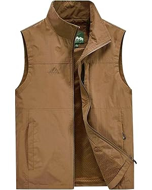 Gihuo Men's Fishing Vest Utility Vest Safari Travel Golf Vest Work Vest | Amazon (US)