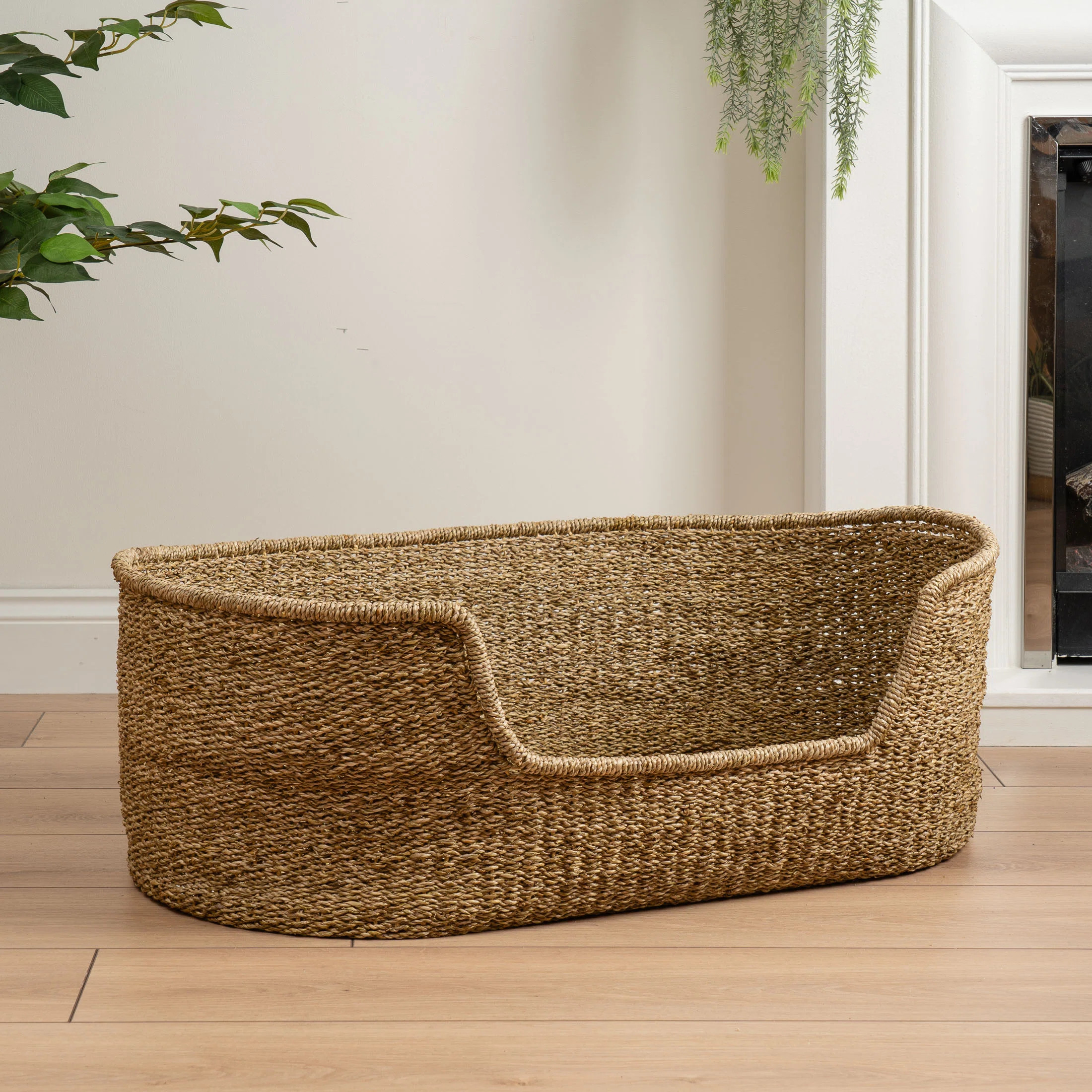 Natural Seagrass Pet Bed with mat | Wayfair UK