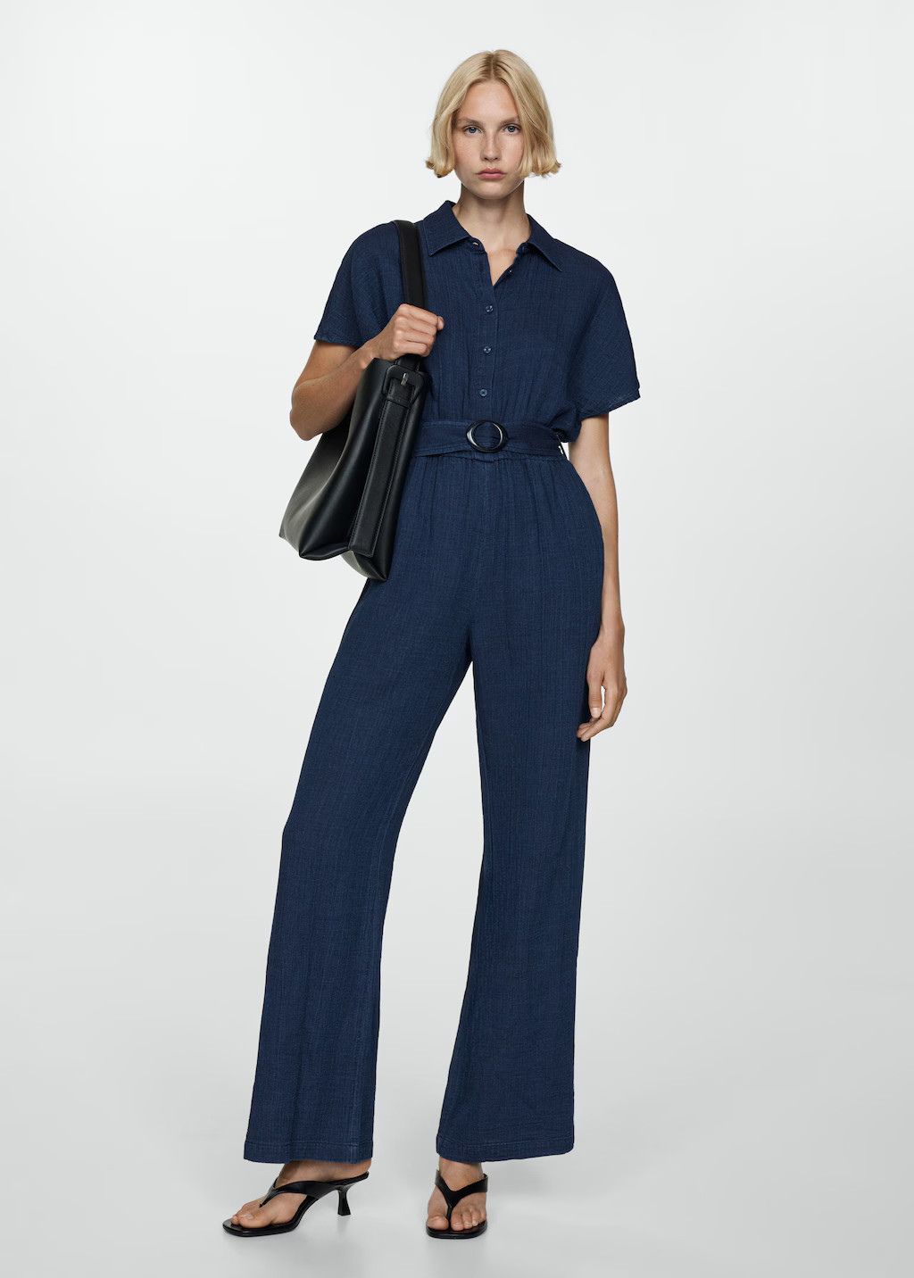 Belt long jumpsuit - Women | MANGO USA | Mango (US/MX/AU)