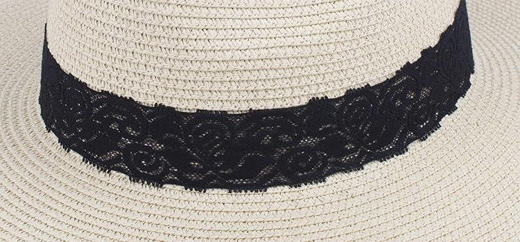 Women Wide Brim Straw Panama Roll up Hat Fedora Beach Sun Hat UPF50+ | Amazon (US)