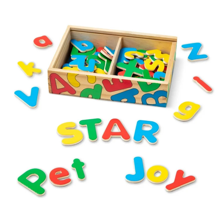 Melissa & Doug 52 Wooden Alphabet Magnets in a Box - Uppercase and Lowercase Letters - FSC Certif... | Walmart (US)