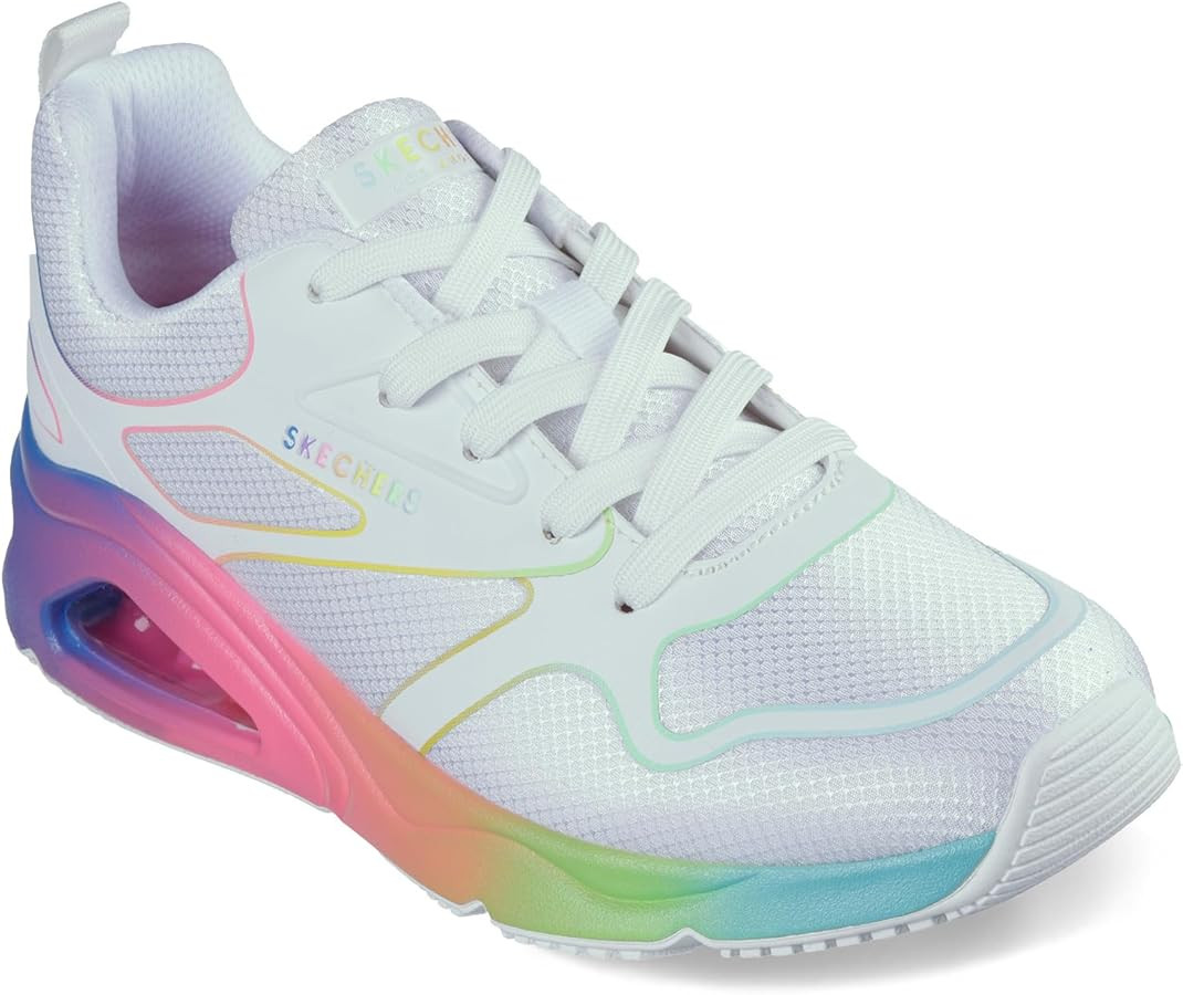 Skechers Womens Tres air Uno Rainbow Roads | Amazon (US)