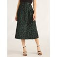 Scoop Women's and Women's Plus Jacquard Midi Skirt, Sizes XS-4X - Walmart.com | Walmart (US)
