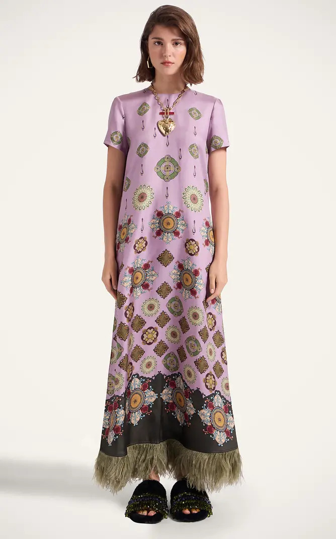 La DoubleJ Swing Dress With Feathers | Nordstrom | Nordstrom