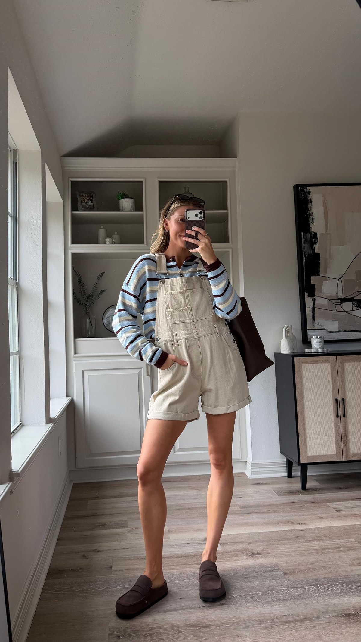 Such a cute fall outfit! Wearing S in overalls and M in striped cardigan
 

 #LTKootd