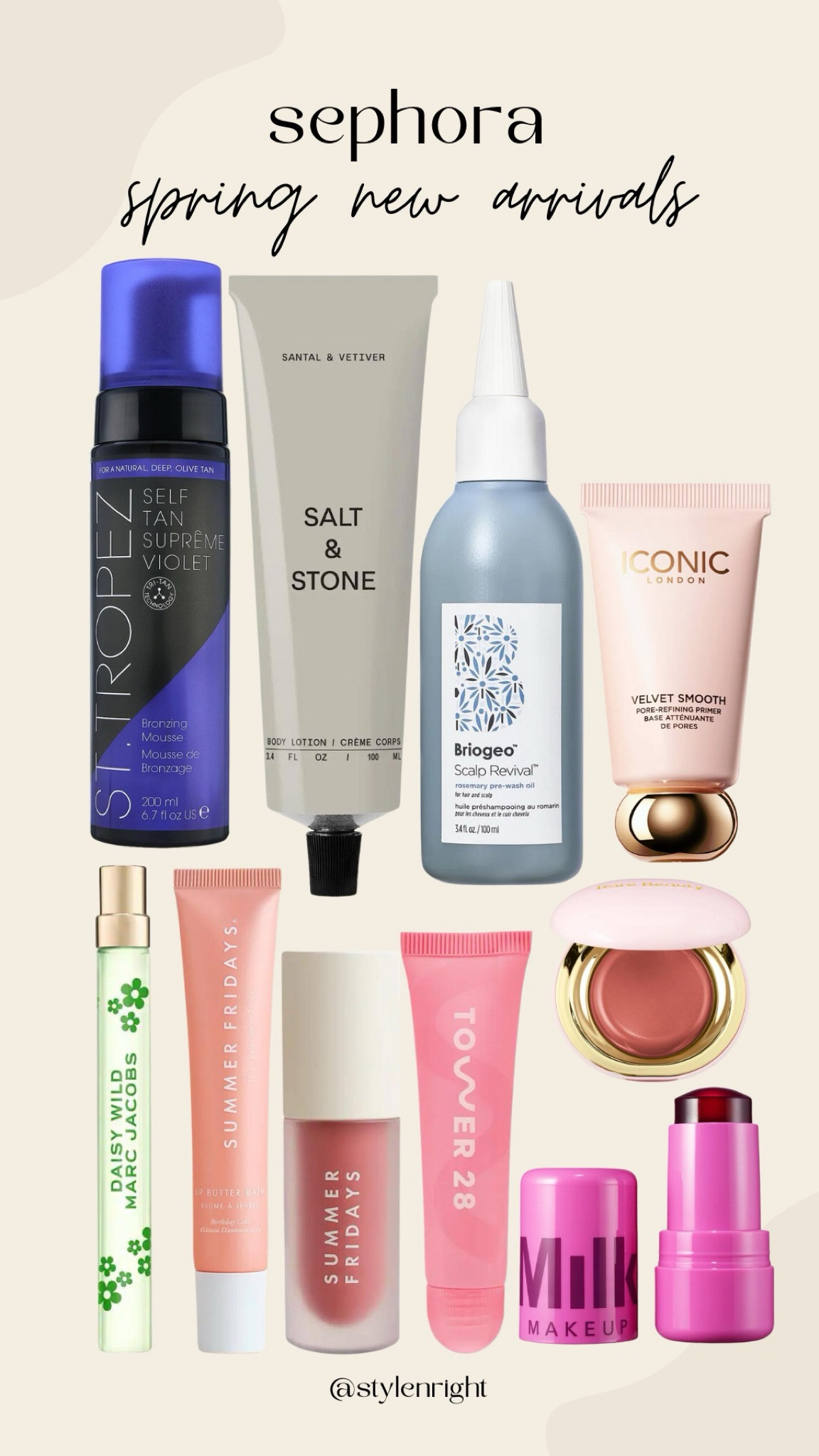 Sephora spring new arrivals!🌸✨ 

Spring makeup. New arrivals. Sephora. Beauty favorites. Blush. Hair care. Lotion. Self tan. Summer Fridays lip butter balm. 

#LTKSeasonal #LTKbeauty