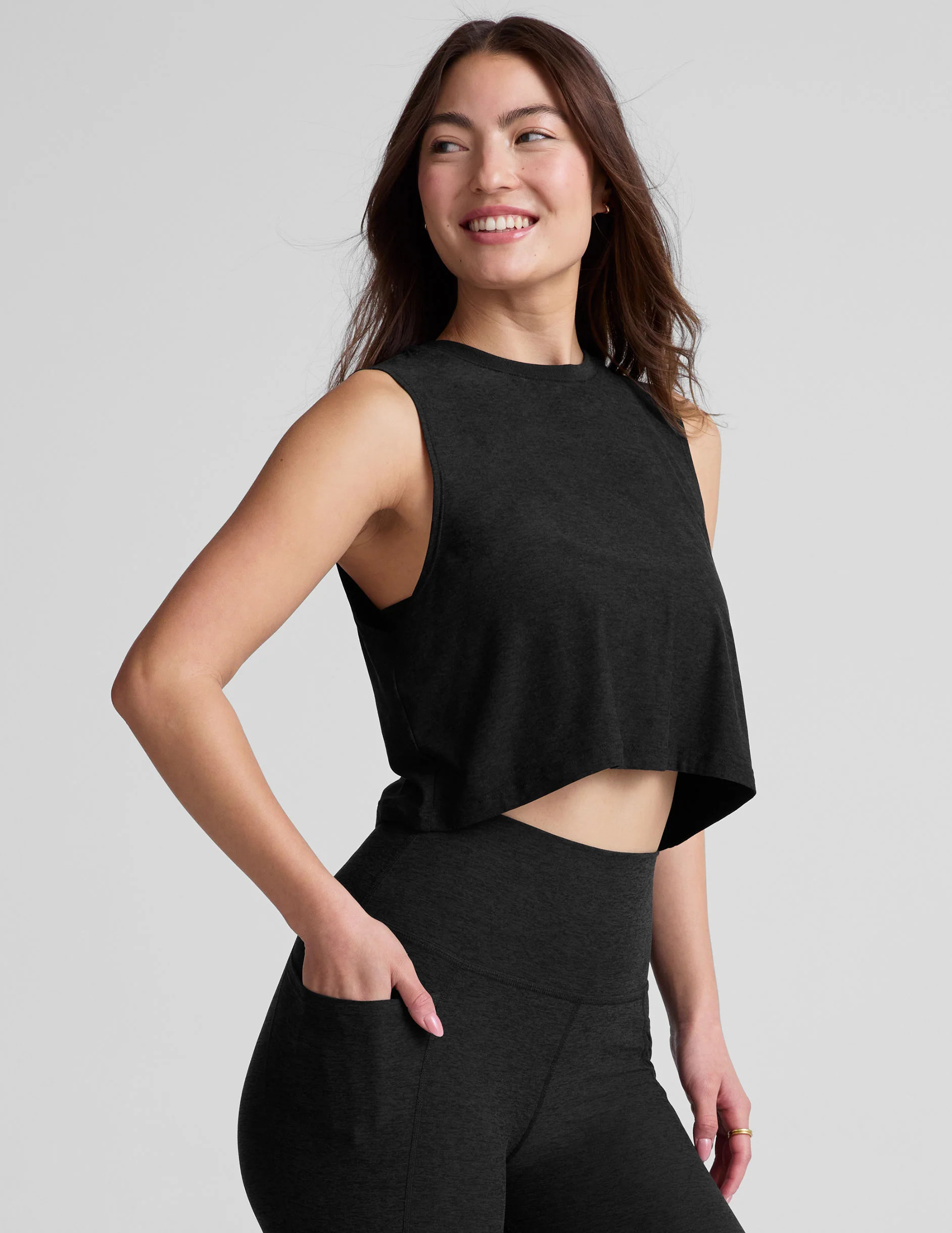 Featherweight Minimal Cropped Tank | Beyond Yoga | Beyond Yoga