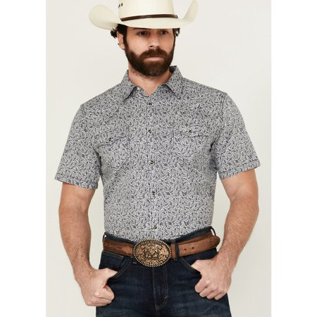 Cody James Men s Graffiti Floral Print Short Sleeve Snap Western Shirt - CJSU24W5-IV Medium | Walmart (US)