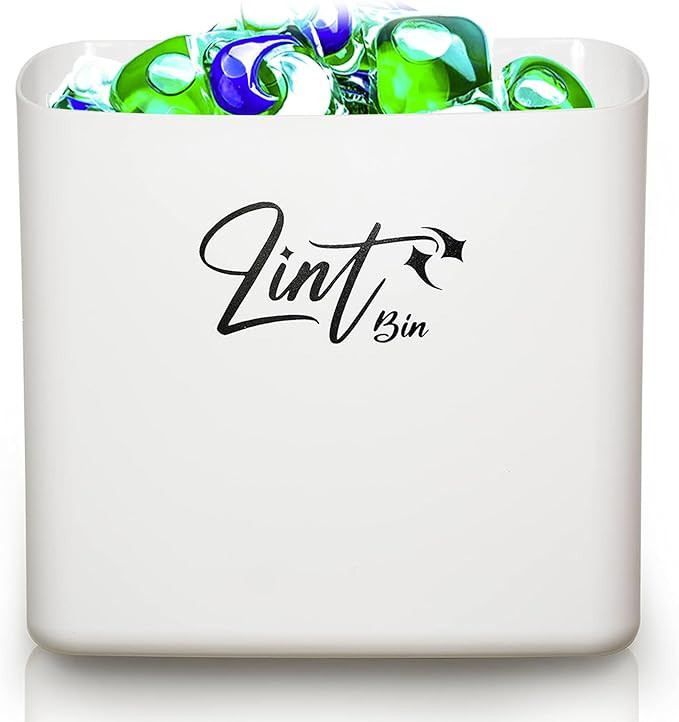 Luikor Magnetic Lint Bin for Laundry Room Organization & Storage – Attach the White Lint Holder... | Amazon (US)