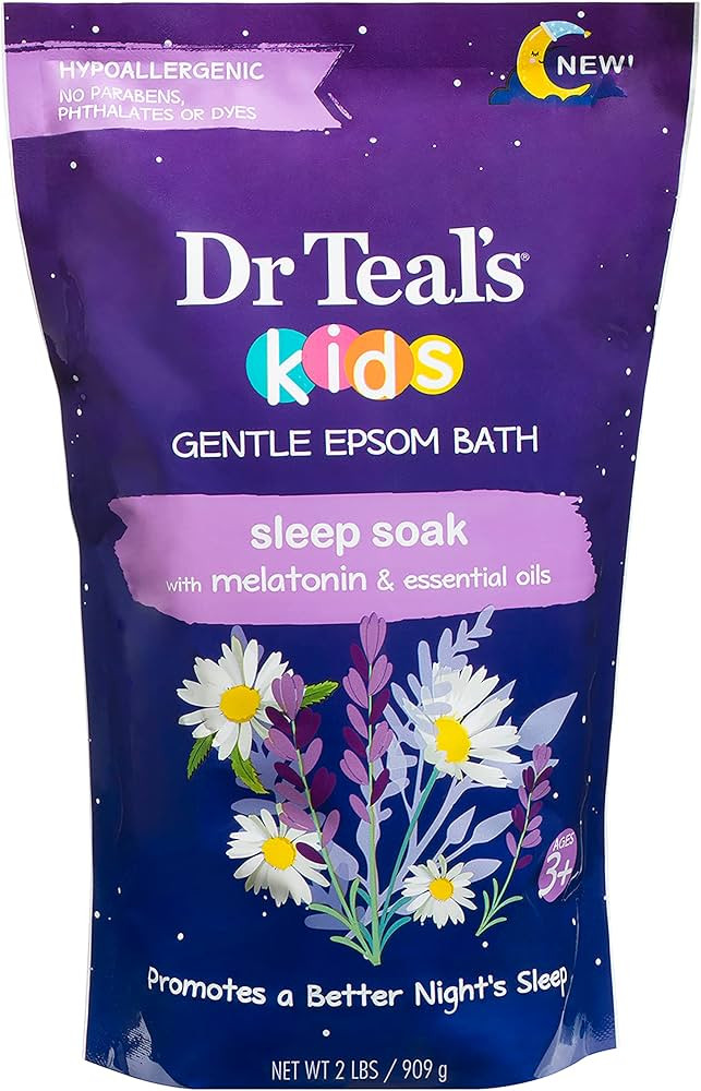 Dr Teal's Kids Gentle Epsom Bath Sleep Soak with Melatonin & Essential Oils | Amazon (US)