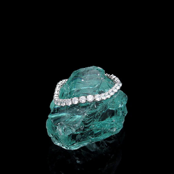 Tennis Bracelet 5mm 20.00TCW Round Cut Created Diamond 925 Sterling Silver | Etsy (US)