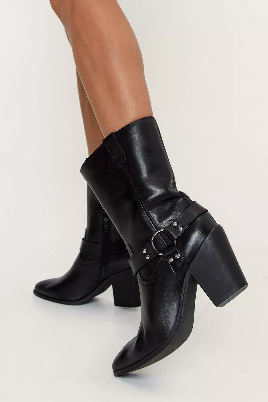 Leather Harness Western Boots | Nasty Gal (US)